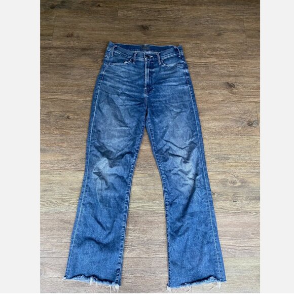 Mother Jeans The Hustler Ankle Fray Wish On A Star Straight Leg Womens 27 - Picture 1 of 8